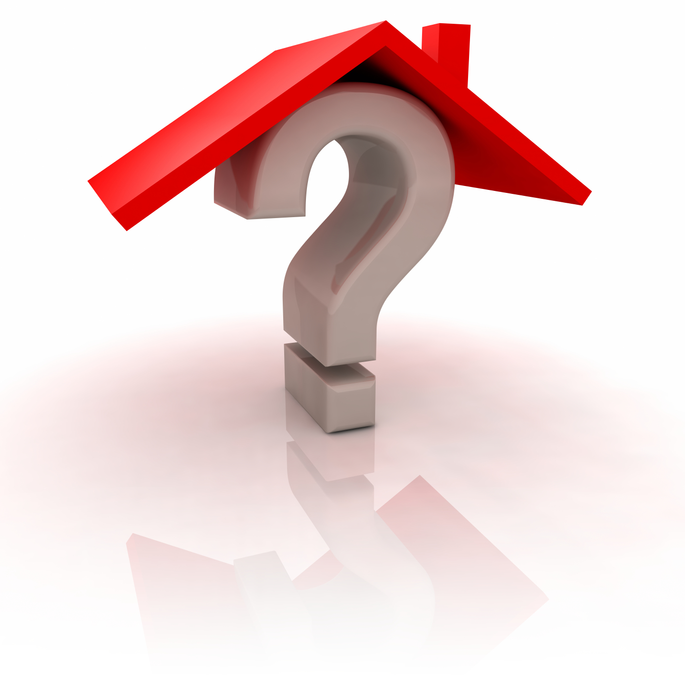 3D Question Mark Sign under Shelter