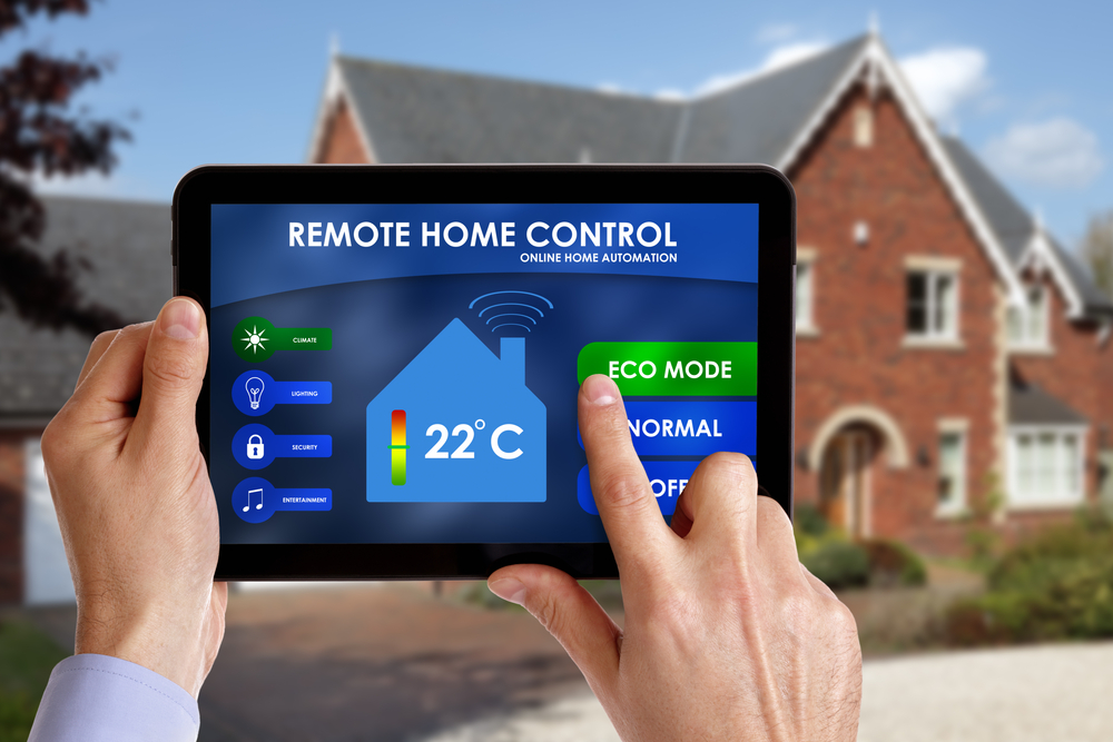 technology-future-real-estate Smart home control pannel