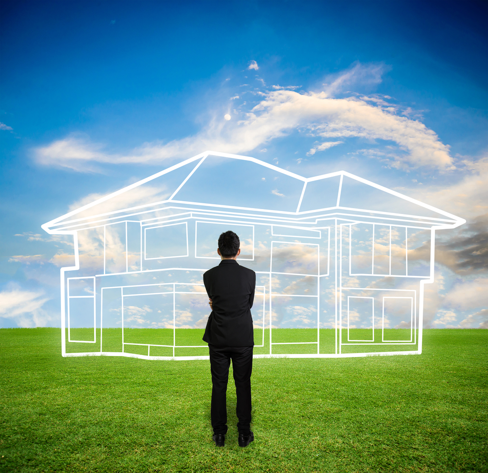 dream-home Man picturing dream home