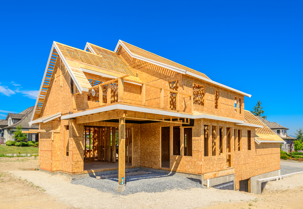home-building Home being built